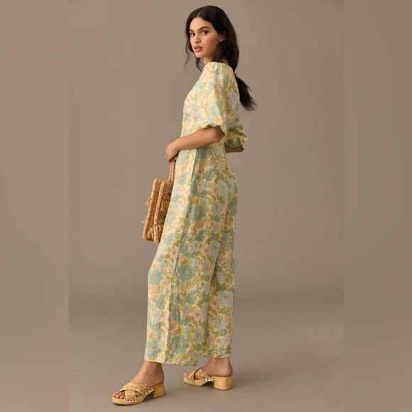 ✨ Anthropologie The Aida Twist-Front Jumpsuit Sz S - Picture 3 of 8